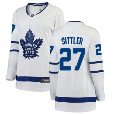 Women's Toronto Maple Leafs #27 Darryl Sittler Authentic White Away Fanatics Branded Breakaway NHL Jersey