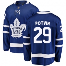 Men's Toronto Maple Leafs #29 Felix Potvin Fanatics Branded Royal Blue Home Breakaway NHL Jersey