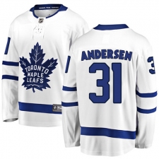 Men's Toronto Maple Leafs #31 Frederik Andersen Fanatics Branded White Away Breakaway NHL Jersey