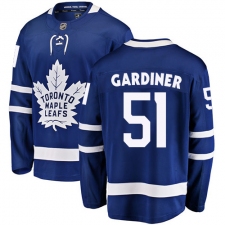 Men's Toronto Maple Leafs #51 Jake Gardiner Fanatics Branded Royal Blue Home Breakaway NHL Jersey