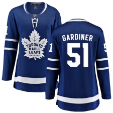 Women's Toronto Maple Leafs #51 Jake Gardiner Fanatics Branded Royal Blue Home Breakaway NHL Jersey