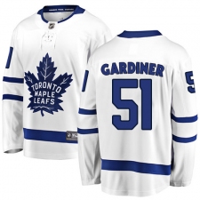 Youth Toronto Maple Leafs #51 Jake Gardiner Fanatics Branded White Away Breakaway NHL Jersey