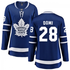 Women's Toronto Maple Leafs #28 Tie Domi Fanatics Branded Royal Blue Home Breakaway NHL Jersey