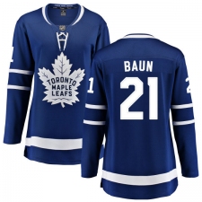 Women's Toronto Maple Leafs #21 Bobby Baun Fanatics Branded Royal Blue Home Breakaway NHL Jersey