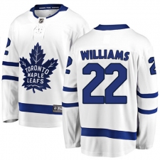 Men's Toronto Maple Leafs #22 Tiger Williams Fanatics Branded White Away Breakaway NHL Jersey