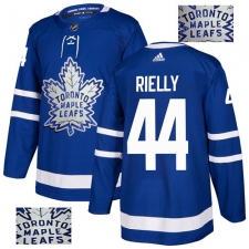 Men's Adidas Toronto Maple Leafs #44 Morgan Rielly Authentic Royal Blue Fashion Gold NHL Jersey