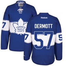 Men's Reebok Toronto Maple Leafs #57 Travis Dermott Authentic Royal Blue 2017 Centennial Classic NHL Jersey