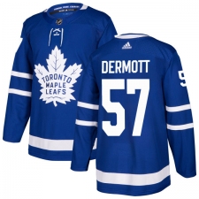 Youth Adidas Toronto Maple Leafs #57 Travis Dermott Authentic Royal Blue Home NHL Jersey