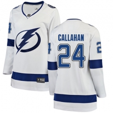 Women's Tampa Bay Lightning #24 Ryan Callahan Fanatics Branded White Away Breakaway NHL Jersey