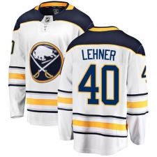 Youth Buffalo Sabres #40 Robin Lehner Fanatics Branded White Away Breakaway NHL Jersey