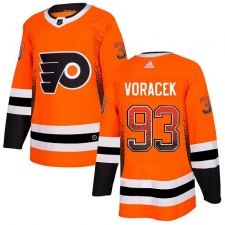 Men's Adidas Philadelphia Flyers #93 Jakub Voracek Authentic Orange Drift Fashion NHL Jersey
