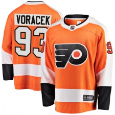 Men's Philadelphia Flyers #93 Jakub Voracek Fanatics Branded Orange Home Breakaway NHL Jersey