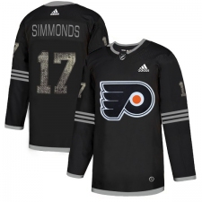 Men's Adidas Philadelphia Flyers #17 Wayne Simmonds Black Authentic Classic Stitched NHL Jersey