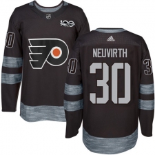 Men's Adidas Philadelphia Flyers #30 Michal Neuvirth Authentic Black 1917-2017 100th Anniversary NHL Jersey