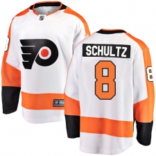 Youth Philadelphia Flyers #8 Dave Schultz Fanatics Branded White Away Breakaway NHL Jersey