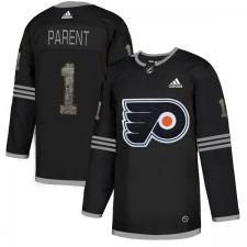 Men's Adidas Philadelphia Flyers #1 Bernie Parent Black Authentic Classic Stitched NHL Jersey