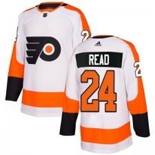 Youth Adidas Philadelphia Flyers #24 Matt Read Authentic White Away NHL Jersey