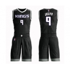 Men's Sacramento Kings #9 Cory Joseph Swingman Black Basketball Suit Jersey Statement Edition