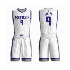 Youth Sacramento Kings #9 Cory Joseph Swingman White Basketball Suit Jersey - Association Edition