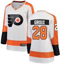 Women's Philadelphia Flyers #28 Claude Giroux Fanatics Branded White Away Breakaway NHL Jersey