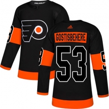 Youth Adidas Philadelphia Flyers #53 Shayne Gostisbehere Premier Black Alternate NHL Jersey