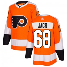 Men's Adidas Philadelphia Flyers #68 Jaromir Jagr Authentic Orange Home NHL Jersey