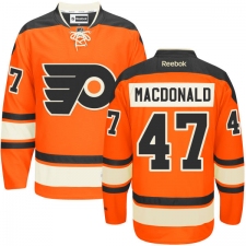 Men's Reebok Philadelphia Flyers #47 Andrew MacDonald Authentic Orange New Third NHL Jersey