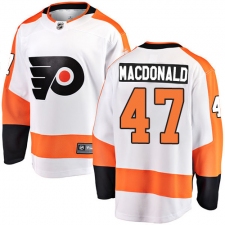 Youth Philadelphia Flyers #47 Andrew MacDonald Fanatics Branded White Away Breakaway NHL Jersey