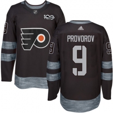 Men's Adidas Philadelphia Flyers #9 Ivan Provorov Premier Black 1917-2017 100th Anniversary NHL Jersey