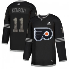 Men's Adidas Philadelphia Flyers #11 Travis Konecny Black Authentic Classic Stitched NHL Jersey