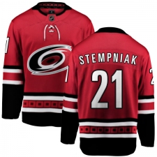 Youth Carolina Hurricanes #21 Lee Stempniak Fanatics Branded Red Home Breakaway NHL Jersey