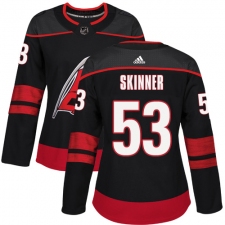 Women's Adidas Carolina Hurricanes #53 Jeff Skinner Authentic Black Alternate NHL Jersey