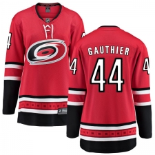Women's Carolina Hurricanes #44 Julien Gauthier Fanatics Branded Red Home Breakaway NHL Jersey