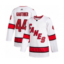Youth Carolina Hurricanes #44 Julien Gauthier Authentic White Away Hockey Jersey