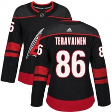Women's Adidas Carolina Hurricanes #86 Teuvo Teravainen Premier Black Alternate NHL Jersey