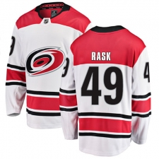 Men's Carolina Hurricanes #49 Victor Rask Fanatics Branded White Away Breakaway NHL Jersey