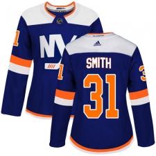 Women's Adidas New York Islanders #31 Billy Smith Premier Blue Alternate NHL Jersey