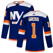 Youth Adidas New York Islanders #1 Thomas Greiss Premier Blue Alternate NHL Jersey