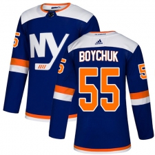 Men's Adidas New York Islanders #55 Johnny Boychuk Premier Blue Alternate NHL Jersey