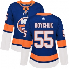 Women's Adidas New York Islanders #55 Johnny Boychuk Premier Royal Blue Home NHL Jersey