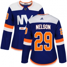 Women's Adidas New York Islanders #29 Brock Nelson Premier Blue Alternate NHL Jersey