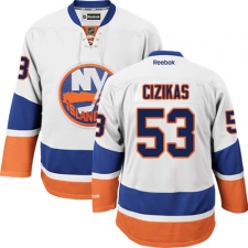 Men's Reebok New York Islanders #53 Casey Cizikas Authentic White Away NHL Jersey