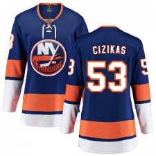 Women's New York Islanders #53 Casey Cizikas Fanatics Branded Royal Blue Home Breakaway NHL Jersey