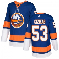 Youth Adidas New York Islanders #53 Casey Cizikas Premier Royal Blue Home NHL Jersey