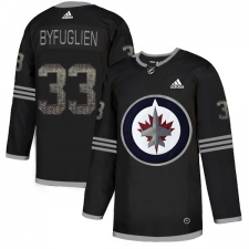 Men's Adidas Winnipeg Jets #33 Dustin Byfuglien Black Authentic Classic Stitched NHL Jersey