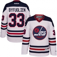 Men's Reebok Winnipeg Jets #33 Dustin Byfuglien Authentic White 2016 Heritage Classic NHL Jersey