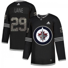 Men's Adidas Winnipeg Jets #29 Patrik Laine Black Authentic Classic Stitched NHL Jersey