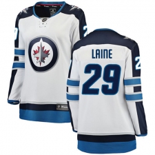 Women's Winnipeg Jets #29 Patrik Laine Fanatics Branded White Away Breakaway NHL Jersey