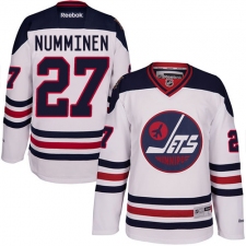 Men's Reebok Winnipeg Jets #27 Teppo Numminen Authentic White 2016 Heritage Classic NHL Jersey