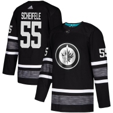 Men's Adidas Winnipeg Jets #55 Mark Scheifele Black 2019 All-Star Game Parley Authentic Stitched NHL Jersey